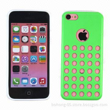 PC and TPU Cases for iPhone 5C, Original Models Perforated, Various Colors Available